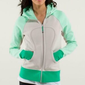 Lululemon Scuba Mint and White Women's Hoodie